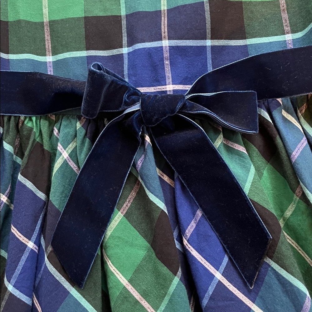🎀 Lands End Festive Holiday Plaid Dress - Picture 2 of 3